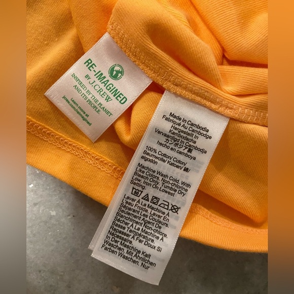 NWOT J. Crew Size M Perfect Fit Tee Shirt Short Sleeve Cotton Crew Orange - Picture 11 of 11